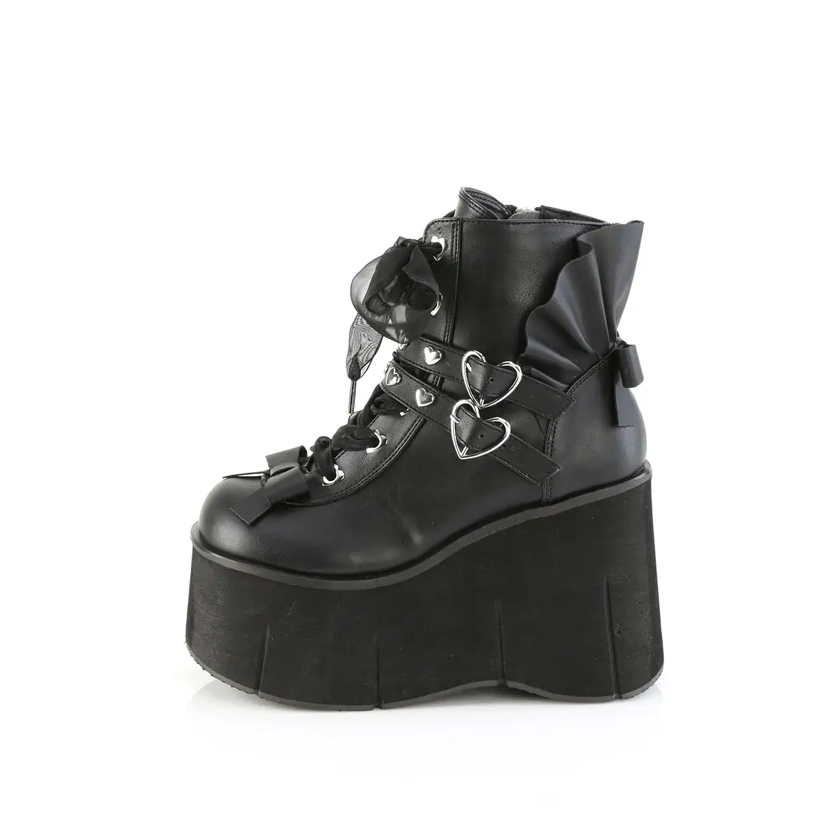 4 Inch Platform KERA-55 Black Vegan Leather