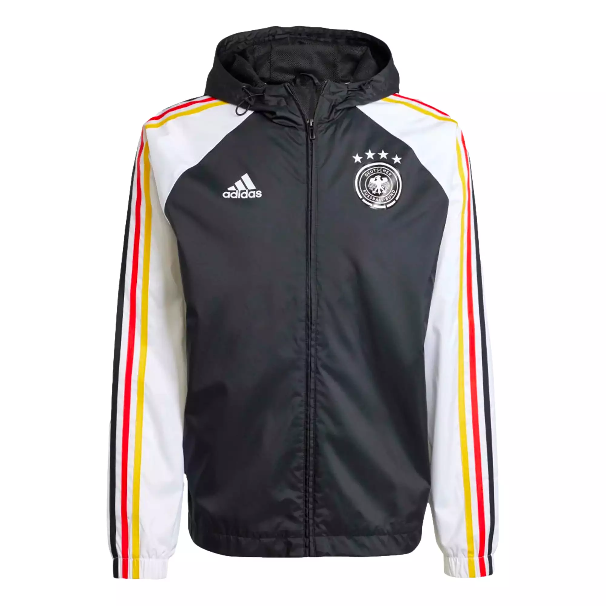 adidas Men's Germany DNA Windbreaker Full-Zip Jacket Black/White