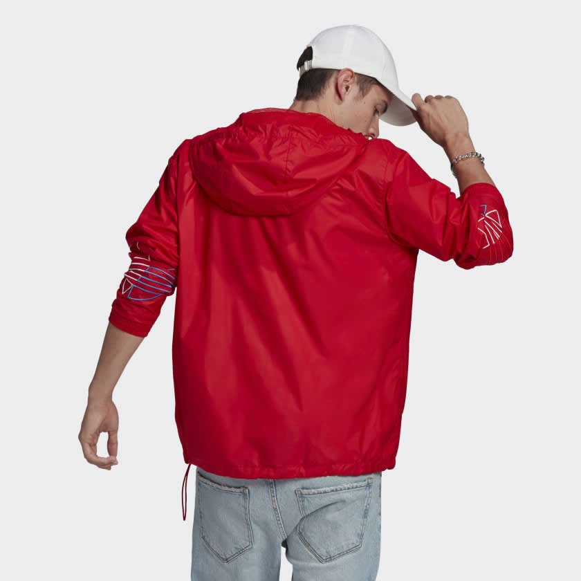 Adidas Originals Men's Adicolor FTO Windbreaker - Red