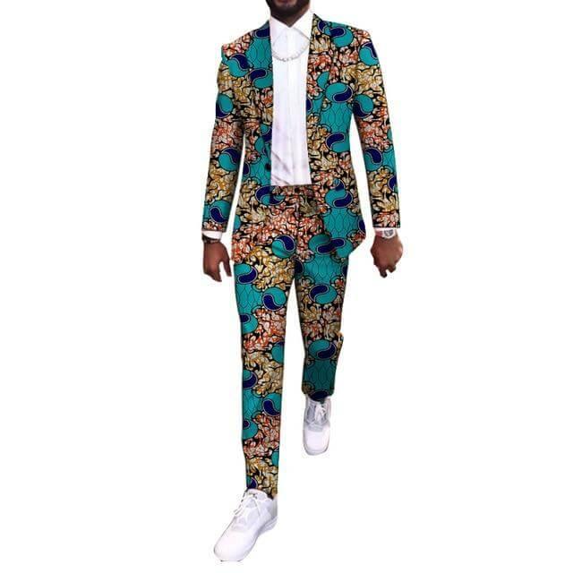 African Men‘s Printed Blazers Suit