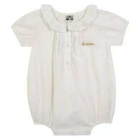 Bonton Baby Gateau Romper Paloma White