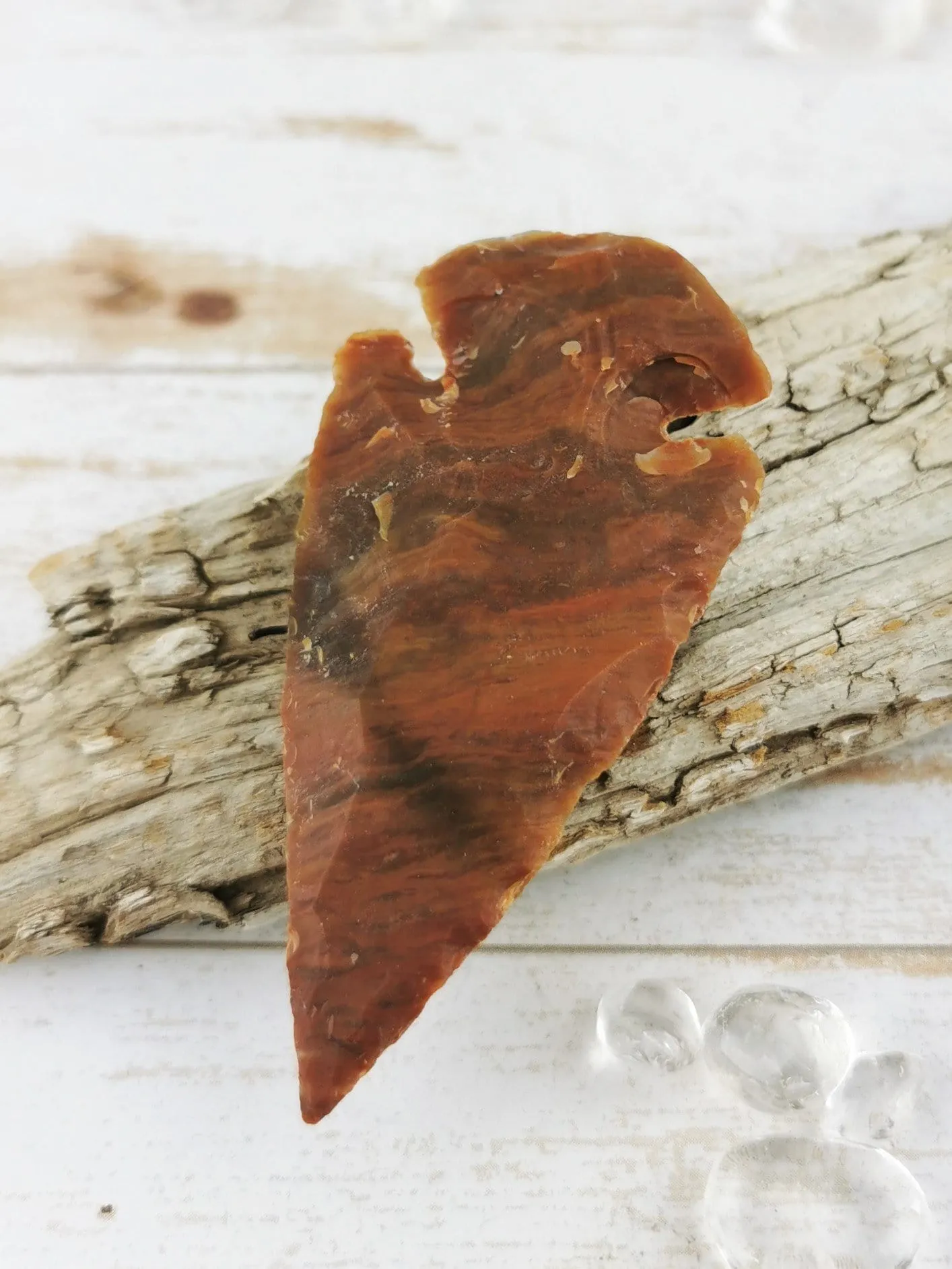 Carved Jasper Arrowheads, Red