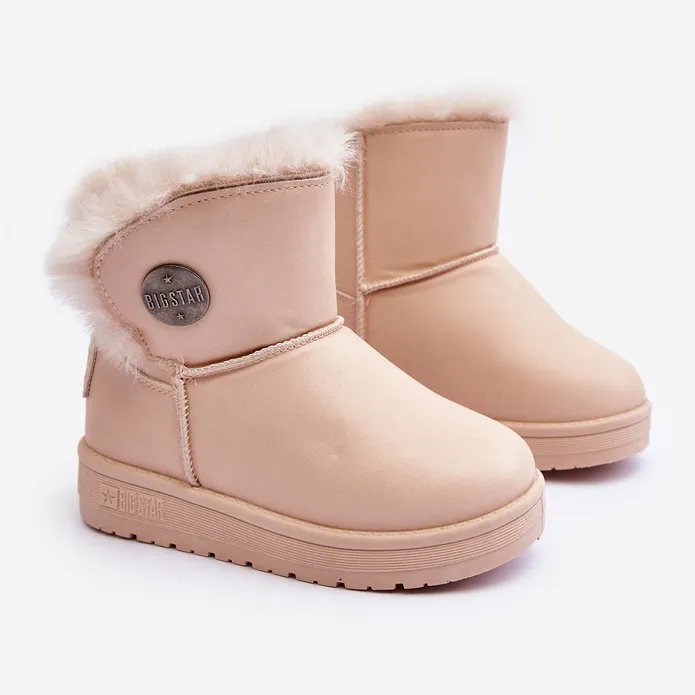 Children's Snow Boots Insulated with Fur Beige Big Star MM374084