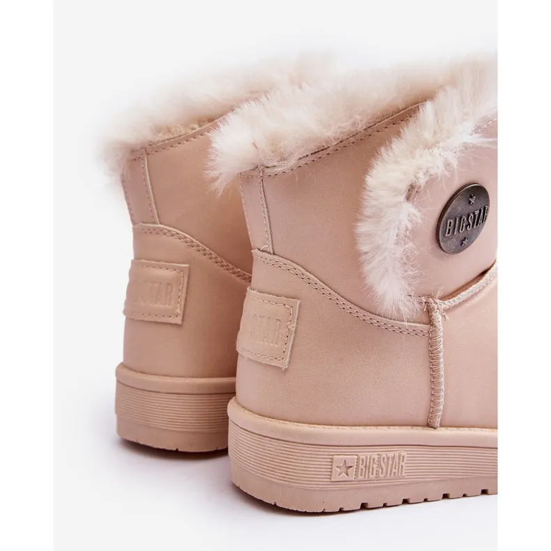 Children's Snow Boots Insulated with Fur Beige Big Star MM374084