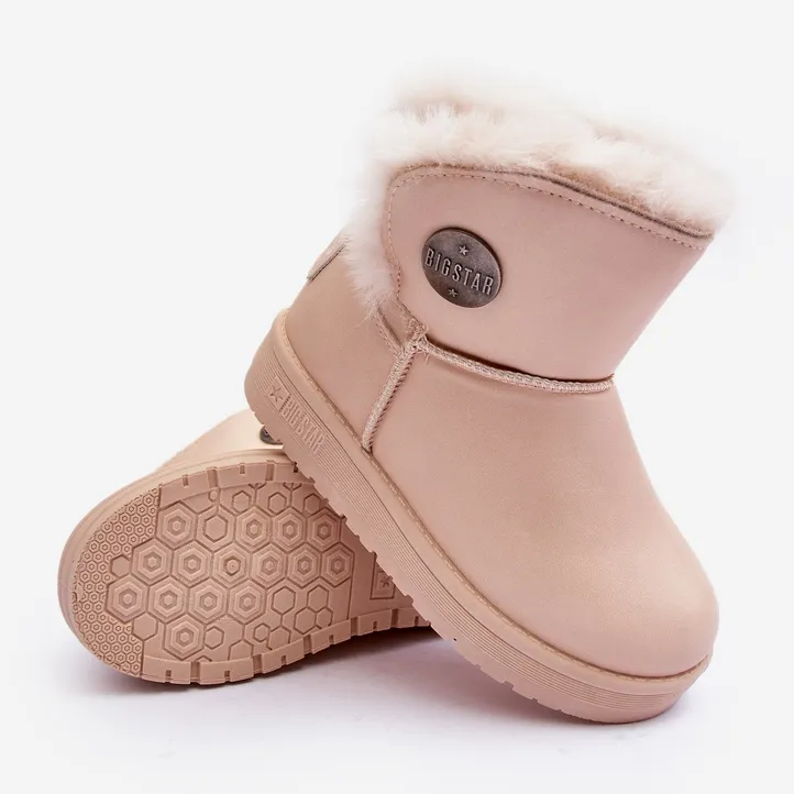 Children's Snow Boots Insulated with Fur Beige Big Star MM374084