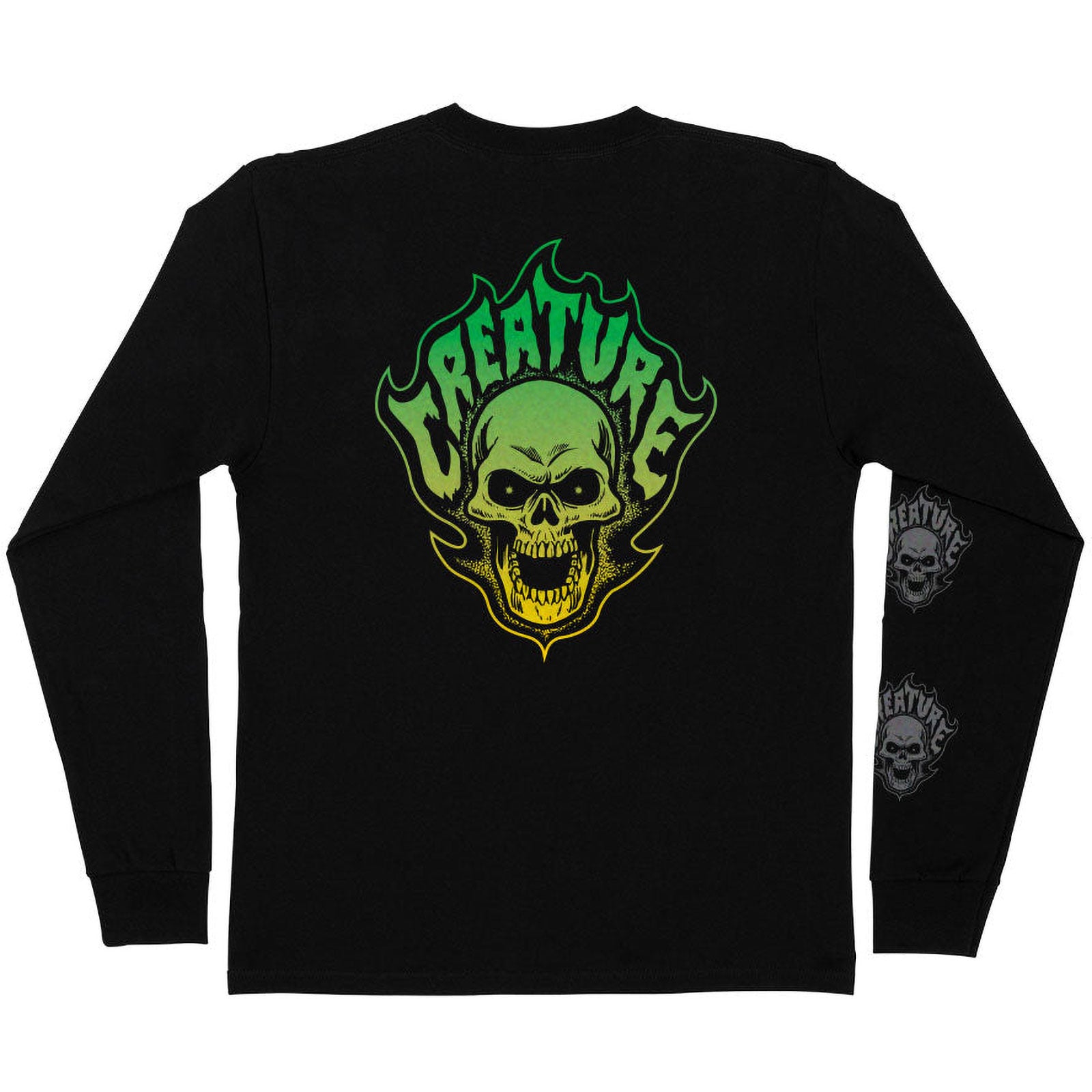 Creature Bonehead Flame Men's Long-Sleeve Shirts (Brand New)