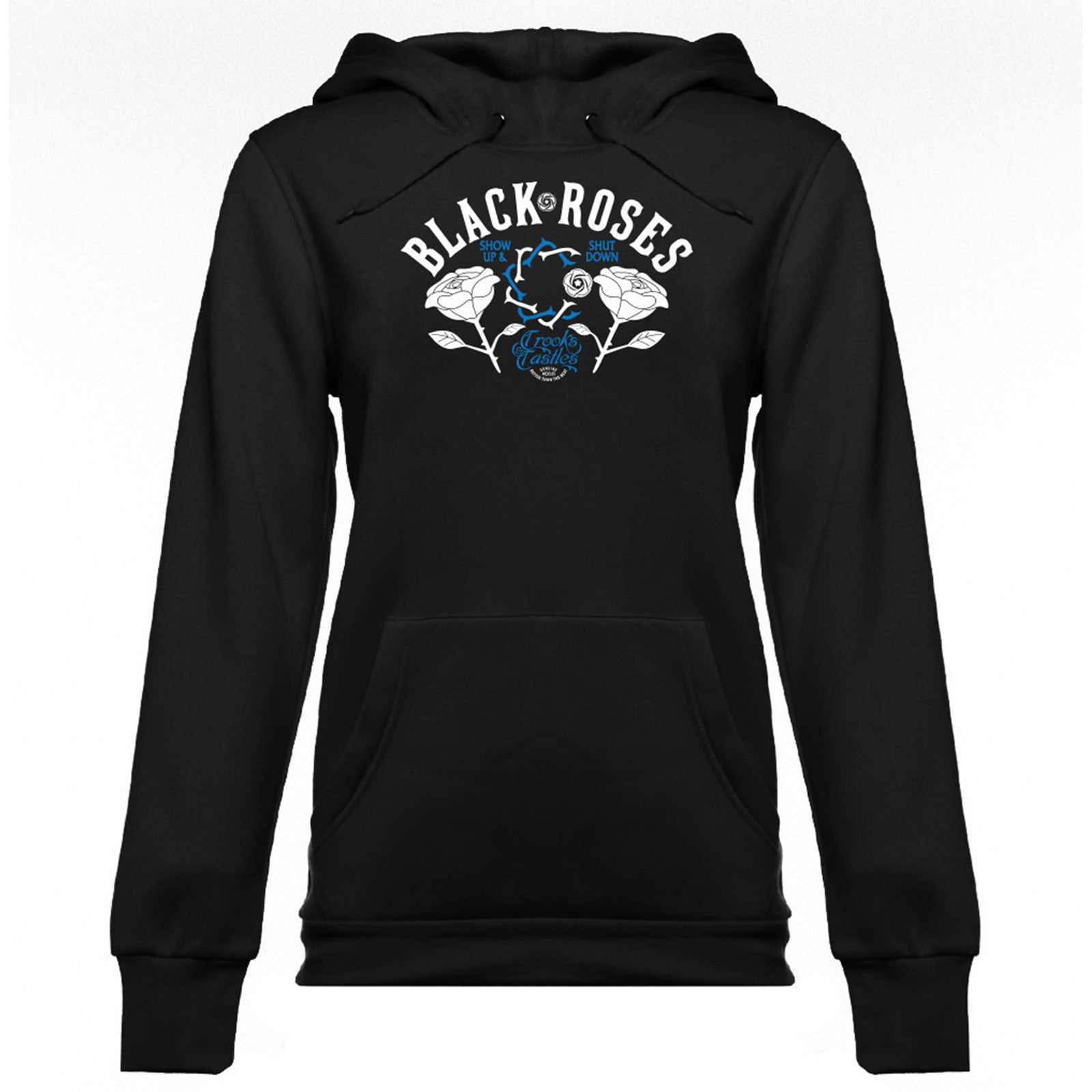 Crooks & Castles Black Rose Women's Hoody Pullover Sweatshirts (Brand New)