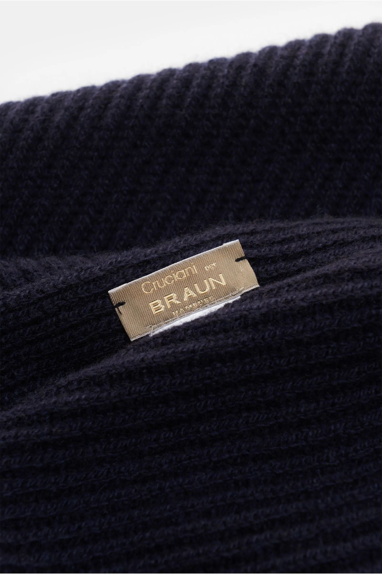 CRUCIANI cashmere scarf navy