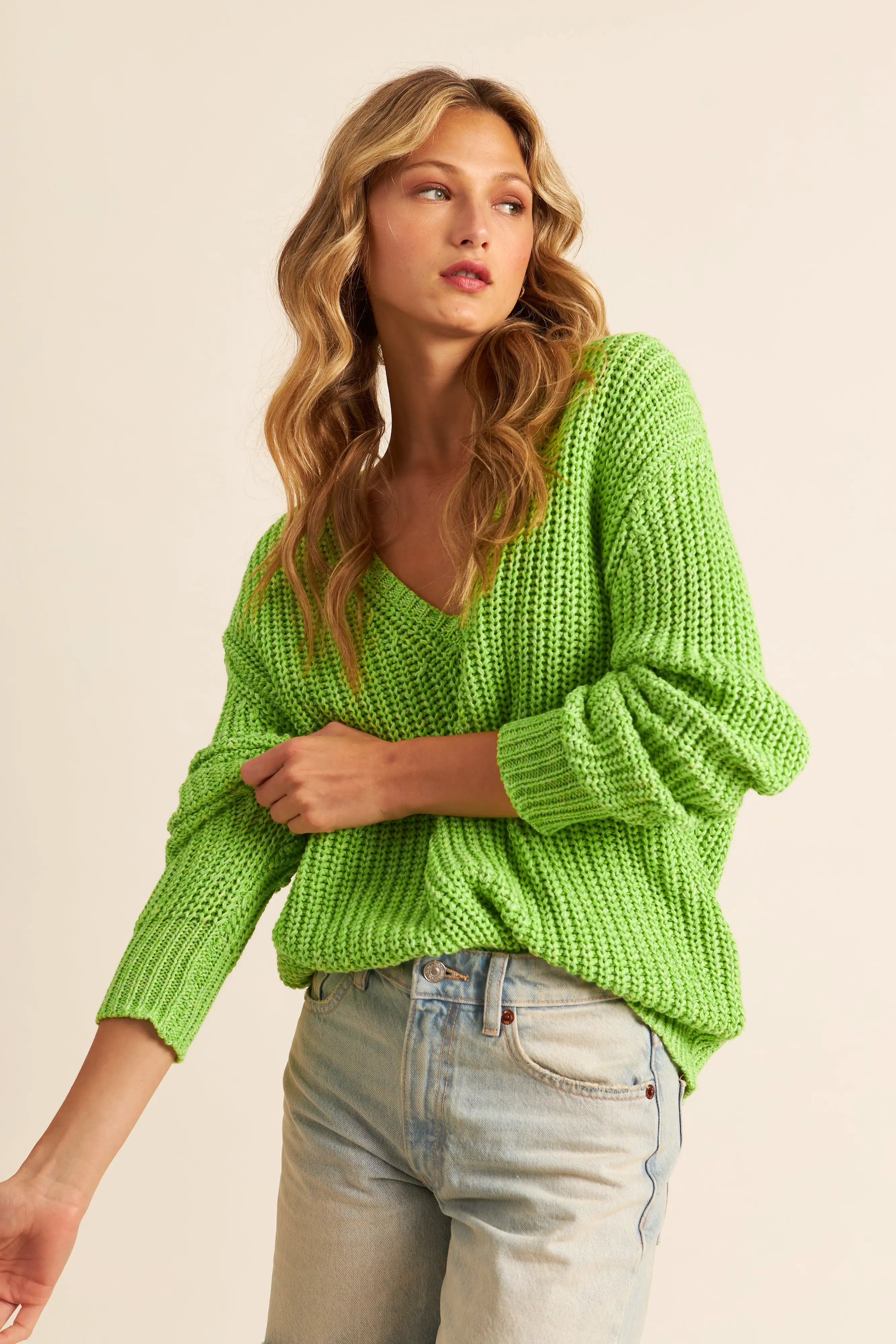 ELLIOTT SWEATER (KEY LIME) - JOHN+JENN