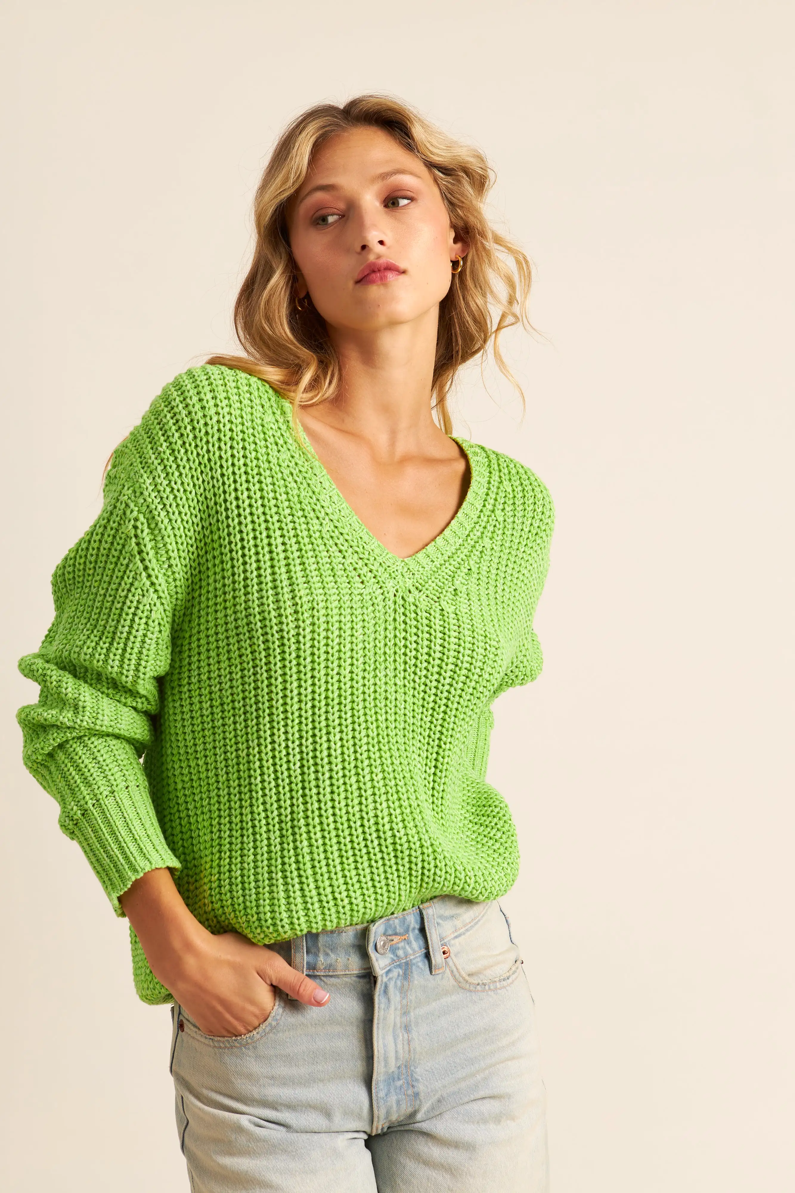 ELLIOTT SWEATER (KEY LIME) - JOHN+JENN