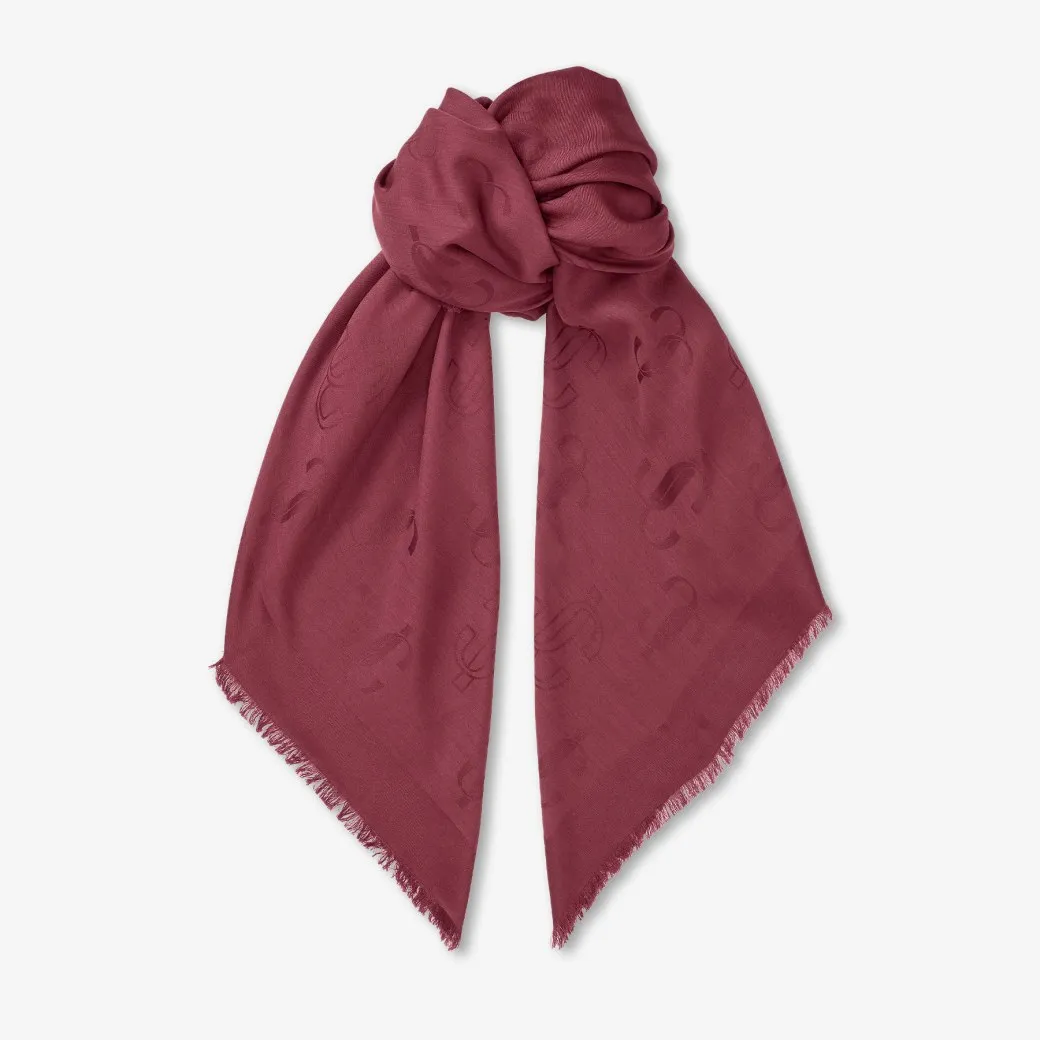 Emani Garnet Silk Scarf