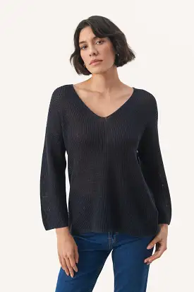 ETRONA LINEN SWEATER (DARK NAVY) - PART TWO