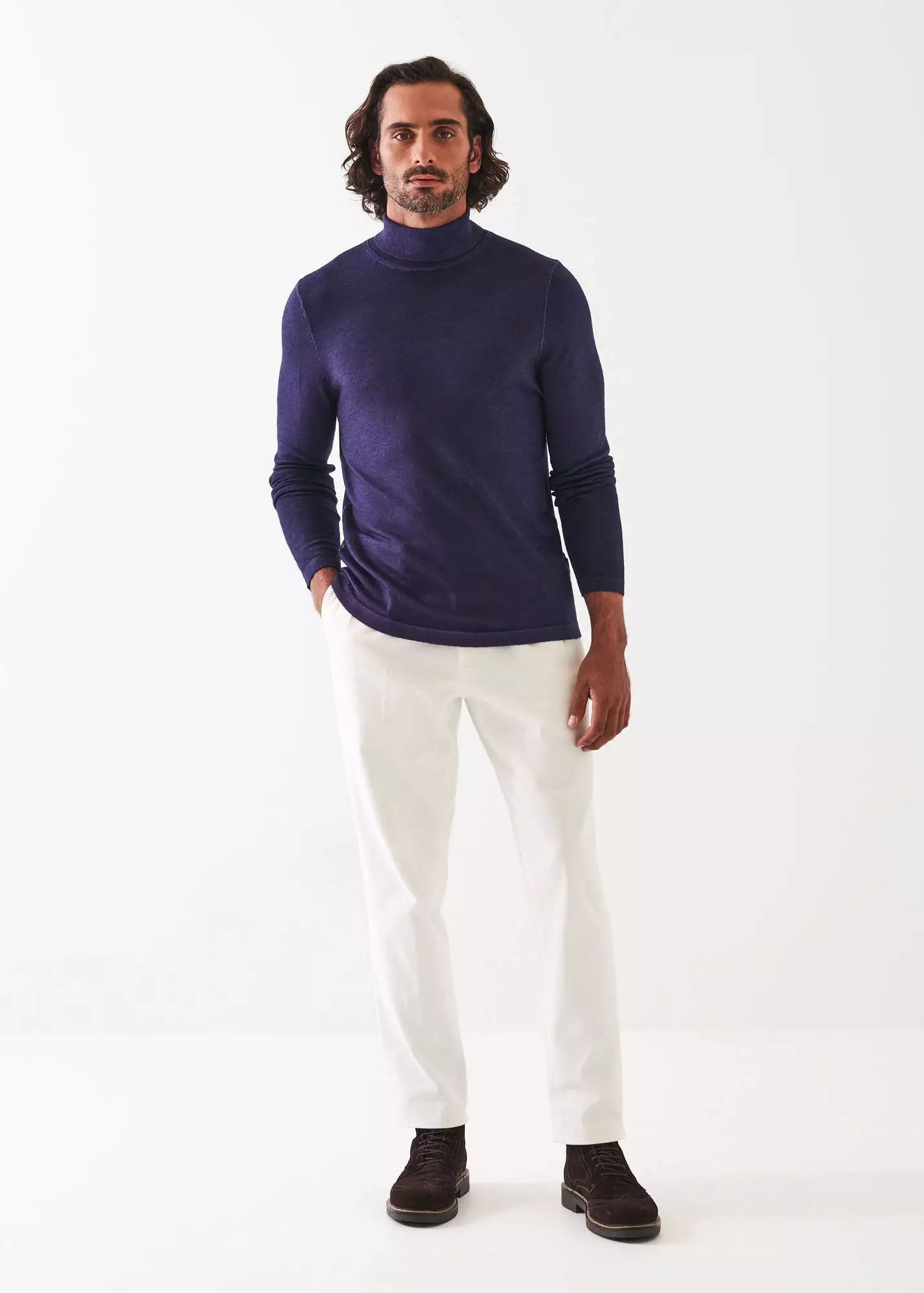 EXTRA-FINE MERINO VINTAGE WASH TURTLENECK