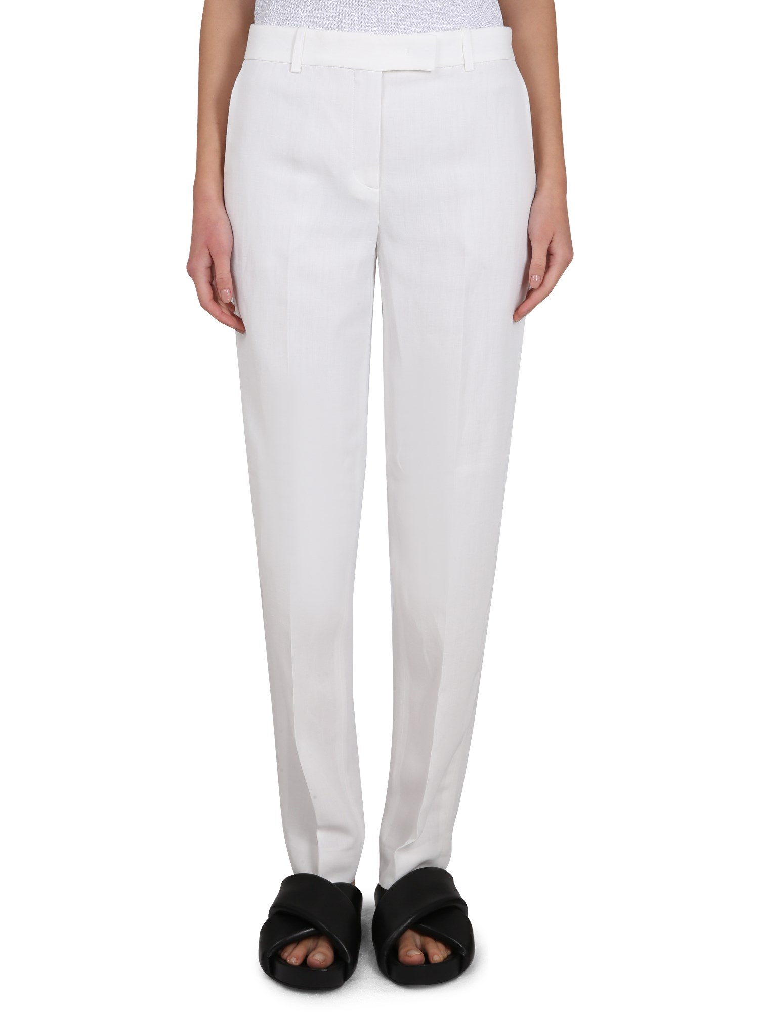 FABIANA FILIPPI    LINEN BLEND STRAIGHT FIT PANTS