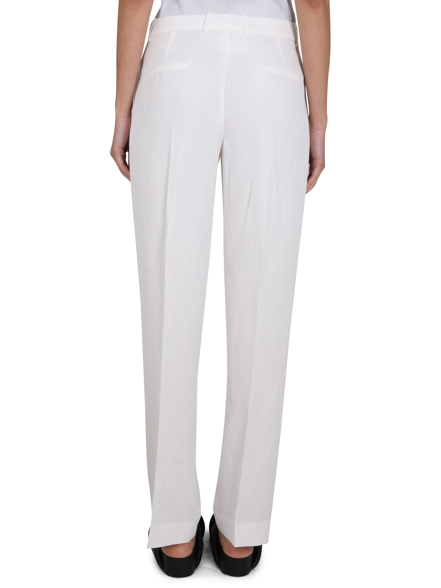 FABIANA FILIPPI    LINEN BLEND STRAIGHT FIT PANTS