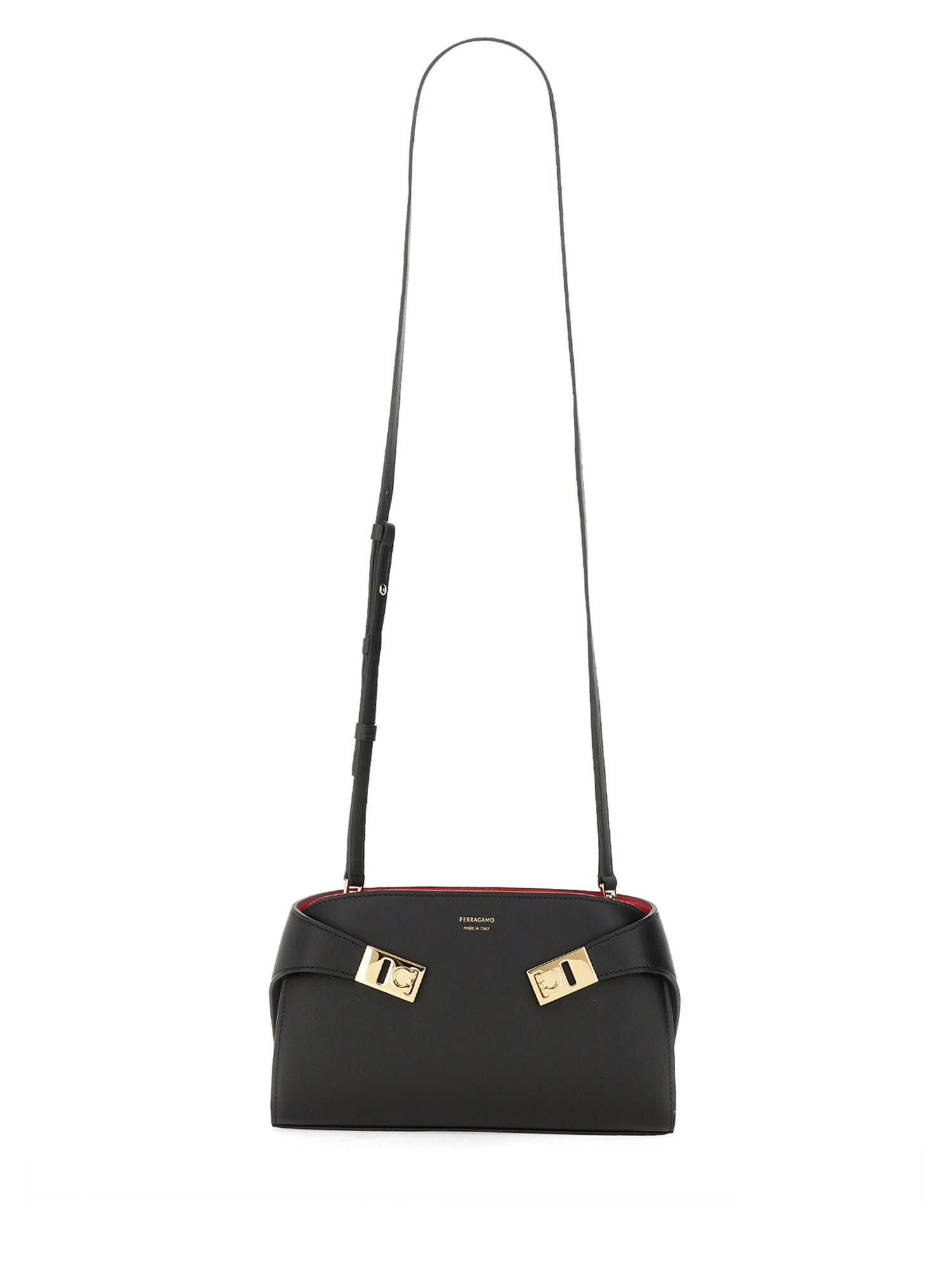 FERRAGAMO    HUG LEATHER SHOULDER BAG