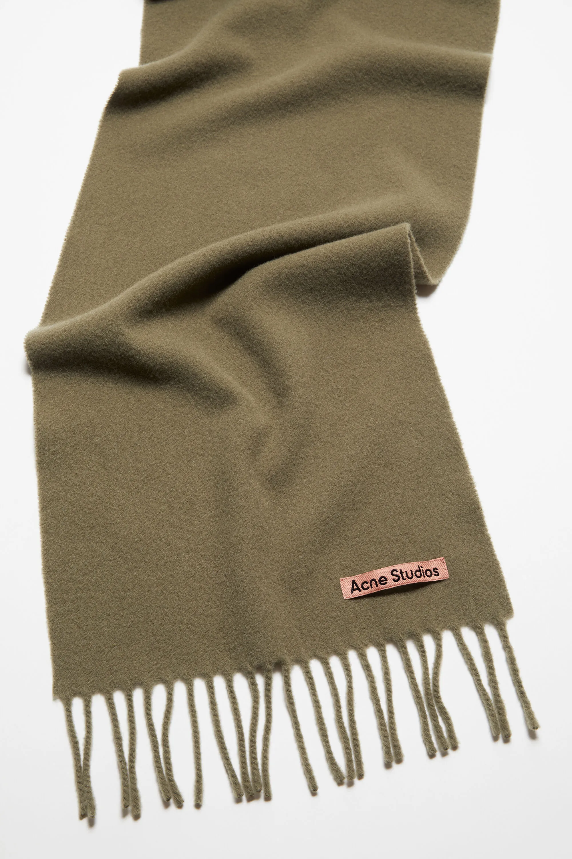 Fringe wool scarf - skinny