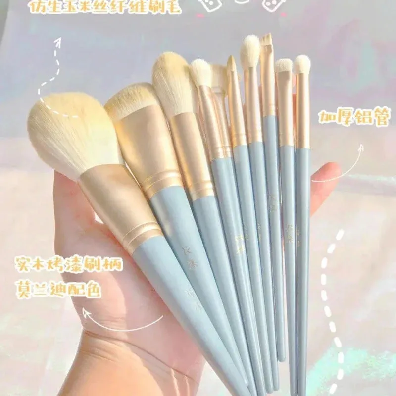 Full Set Of 10 Soft Makeup Brushes