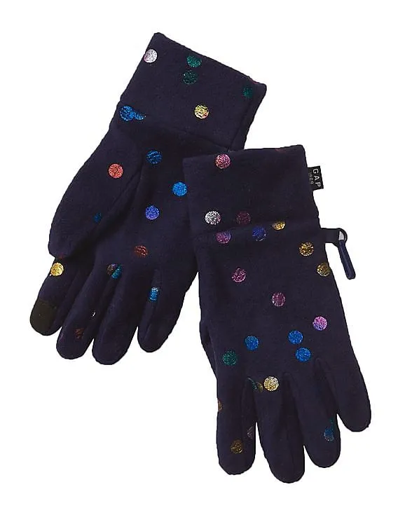 GAP Girls Blue Pro Fleece Tech Gloves