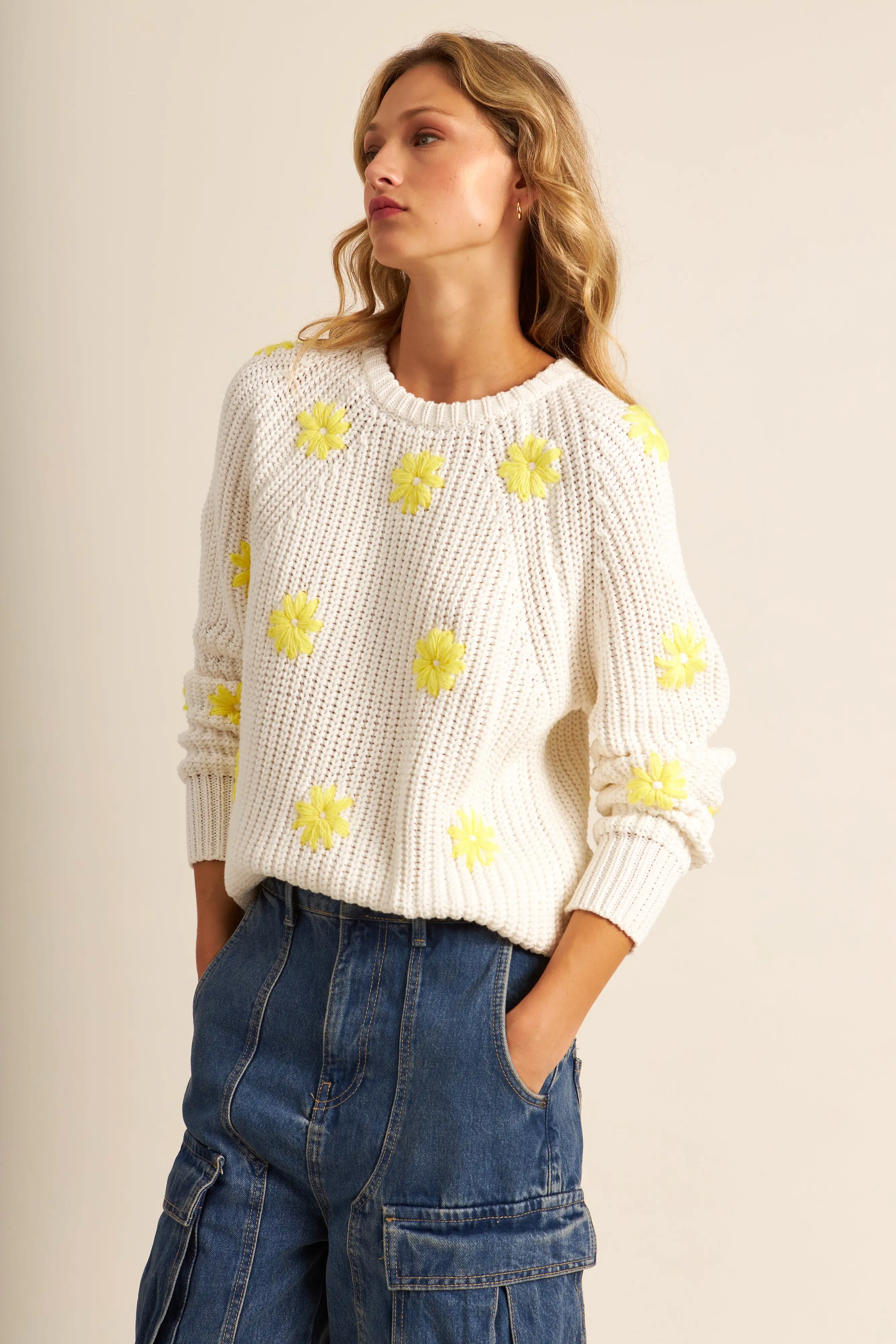 HENDRIX SWEATER (GERBER DAISY) - JOHN+JENN