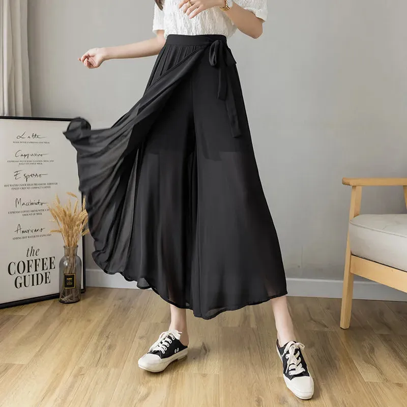 High Waist Pants Hakama Casual Wide Leg