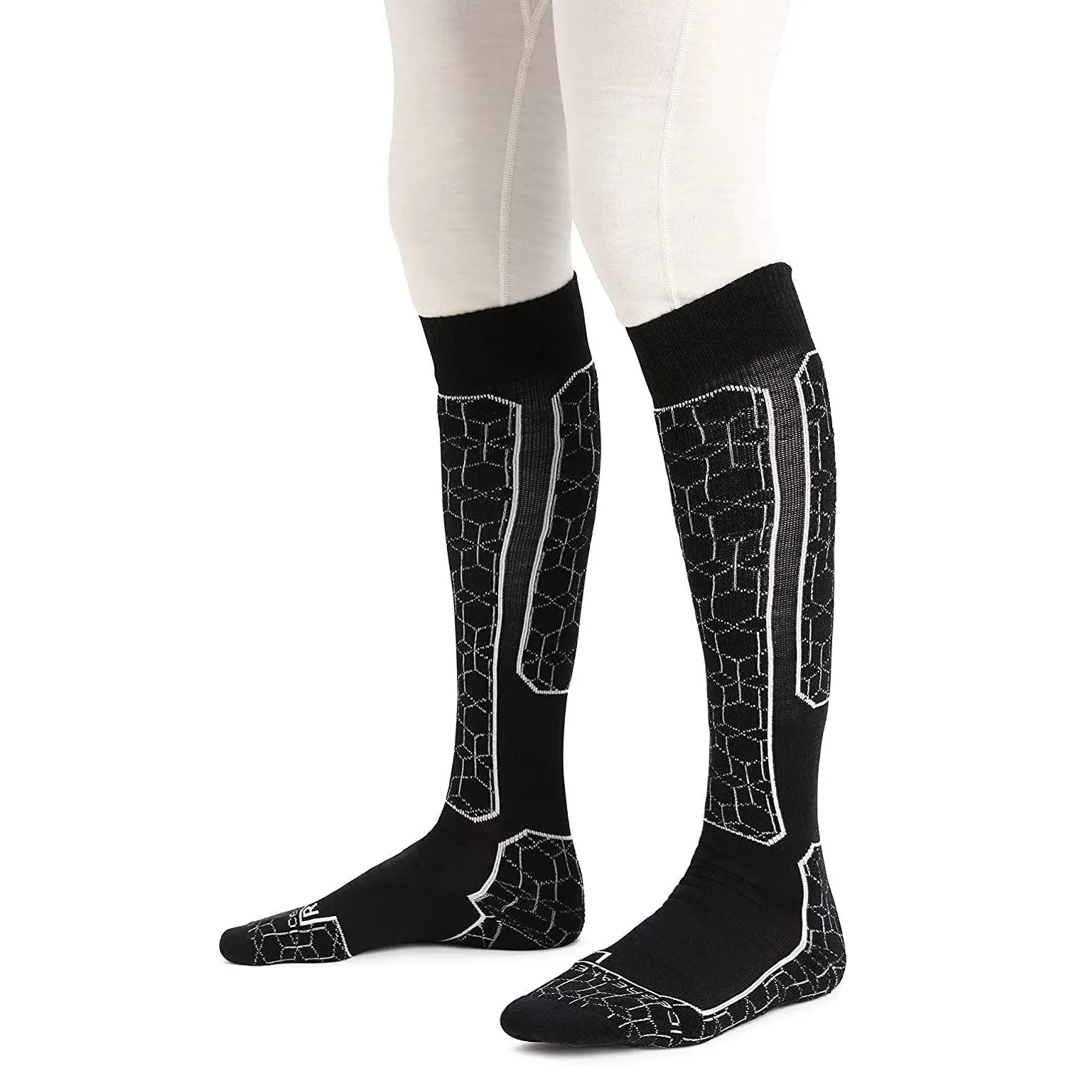 icebreaker Merino Mens Over the Calf Medium Cushion Wool Ski Socks for Men