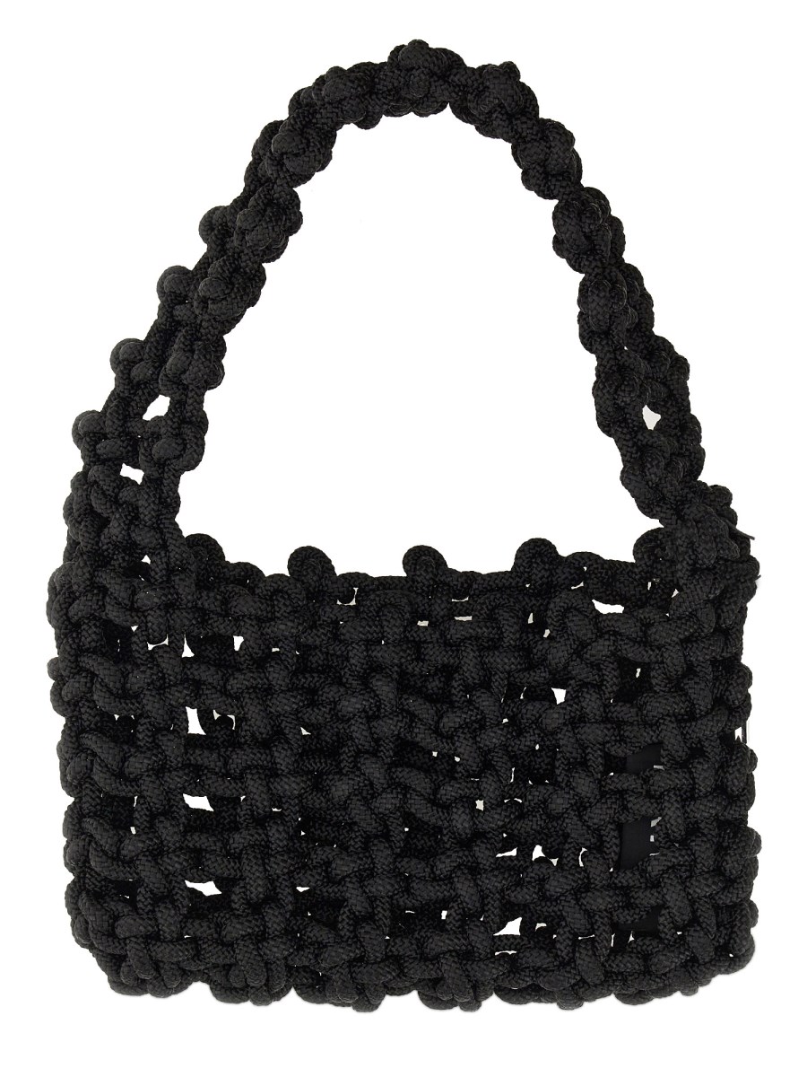 KARA    KNOT NYLON SHOULDER BAG