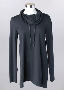 'Keren Hart' Women's Cowl Neck Tunic - Black