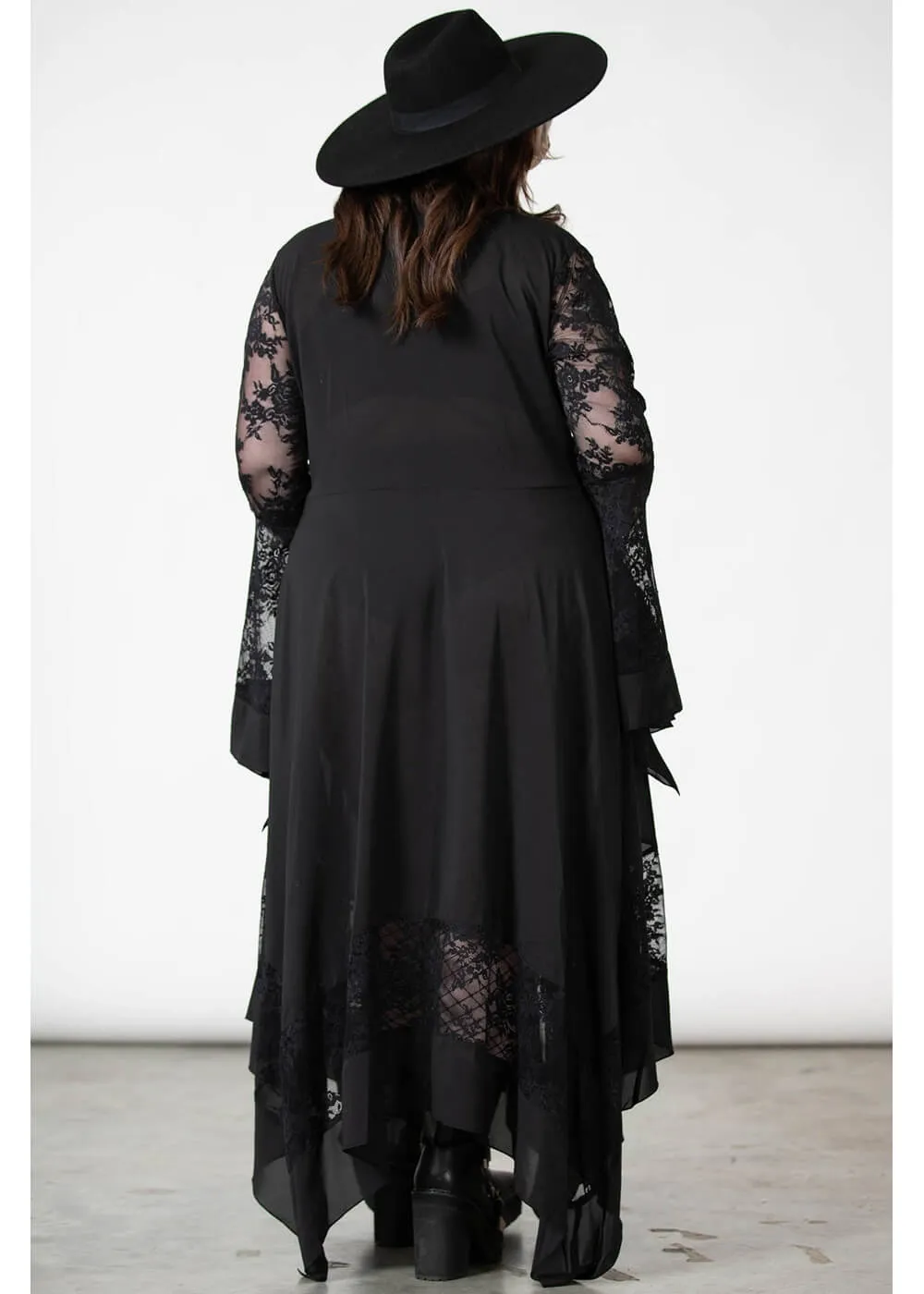 Killstar Misty Night 70's Maxi Dress Black