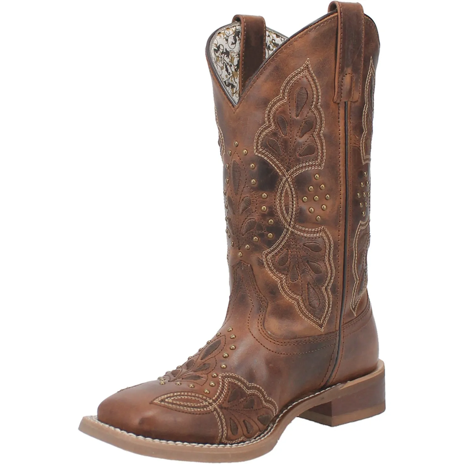 Laredo Womens Dionne Camel Leather Cowboy Boots