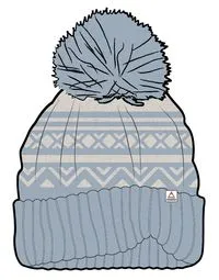 Lodge Recycled Bobble Hat - Blue Fog