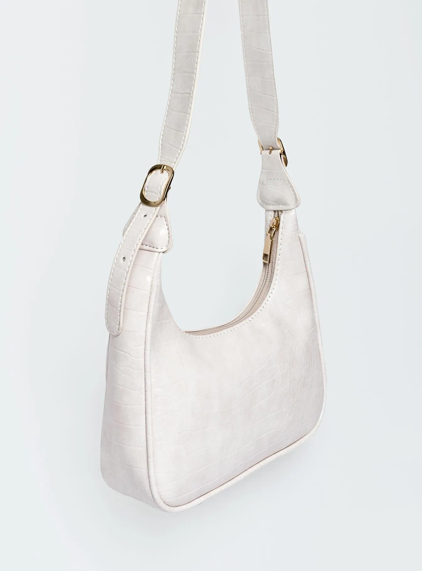 Ludo Shoulder Bag Beige Croc