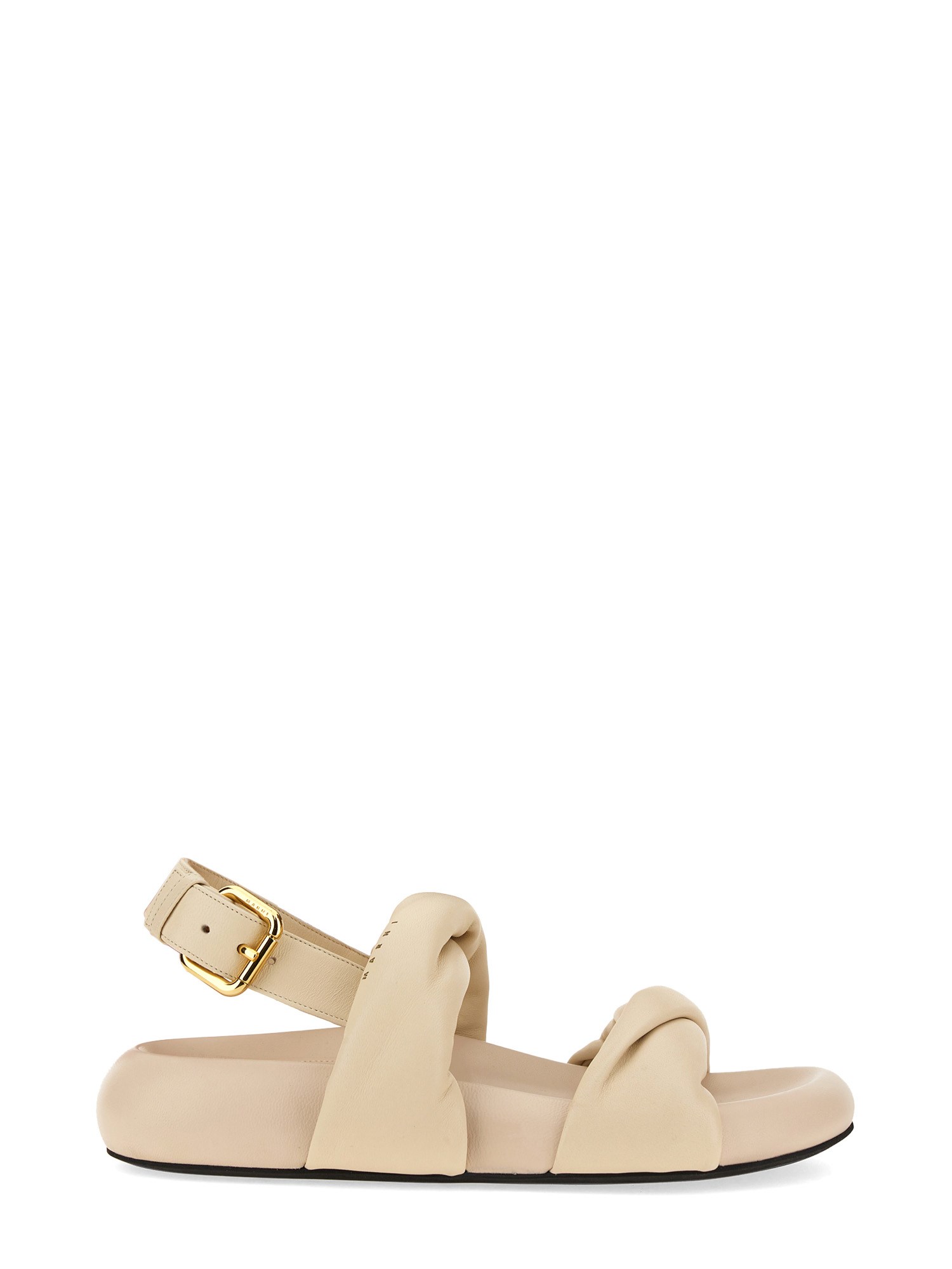 MARNI    PADDED LEATHER SANDAL