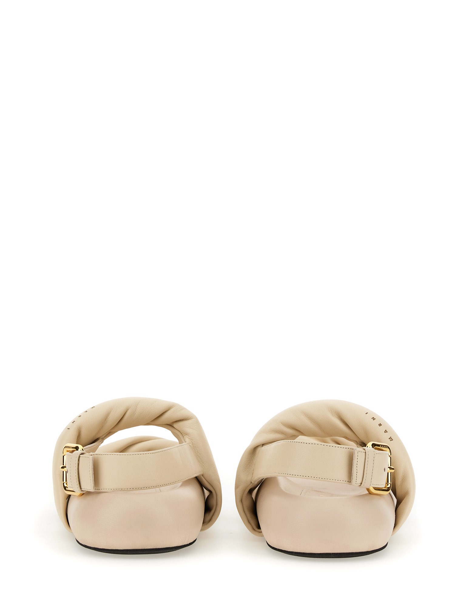 MARNI    PADDED LEATHER SANDAL