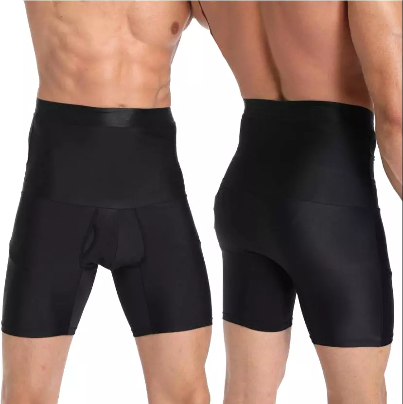 Men High Waist Slimming Underwear Abdomen Boxer Briefs Thin Breathable Compression Shapewear Shorts Elastic Body Shaper X2696364