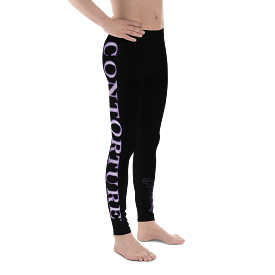 Men's Contorture Leggings Tights: Black Sabbath Purple