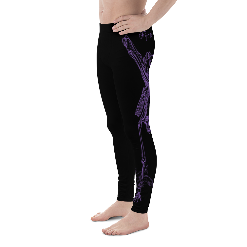 Men's Contorture Leggings Tights: Black Sabbath Purple