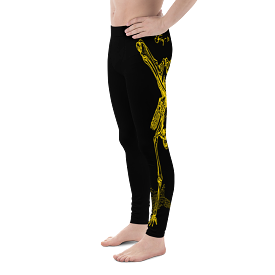 Men's Contorture Leggings Tights: Solid Gold