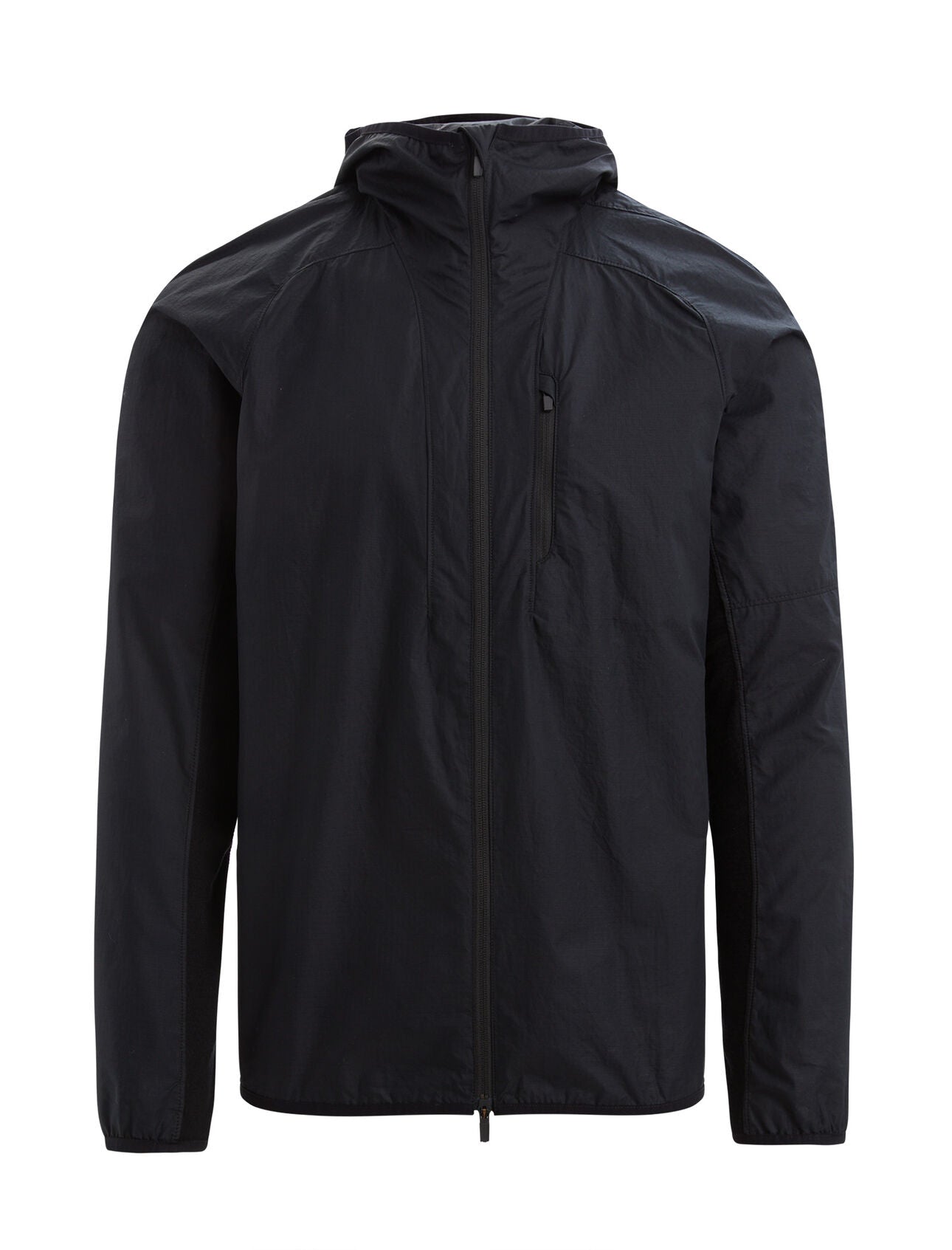 Mens Shell + Cotton Windbreaker - Black