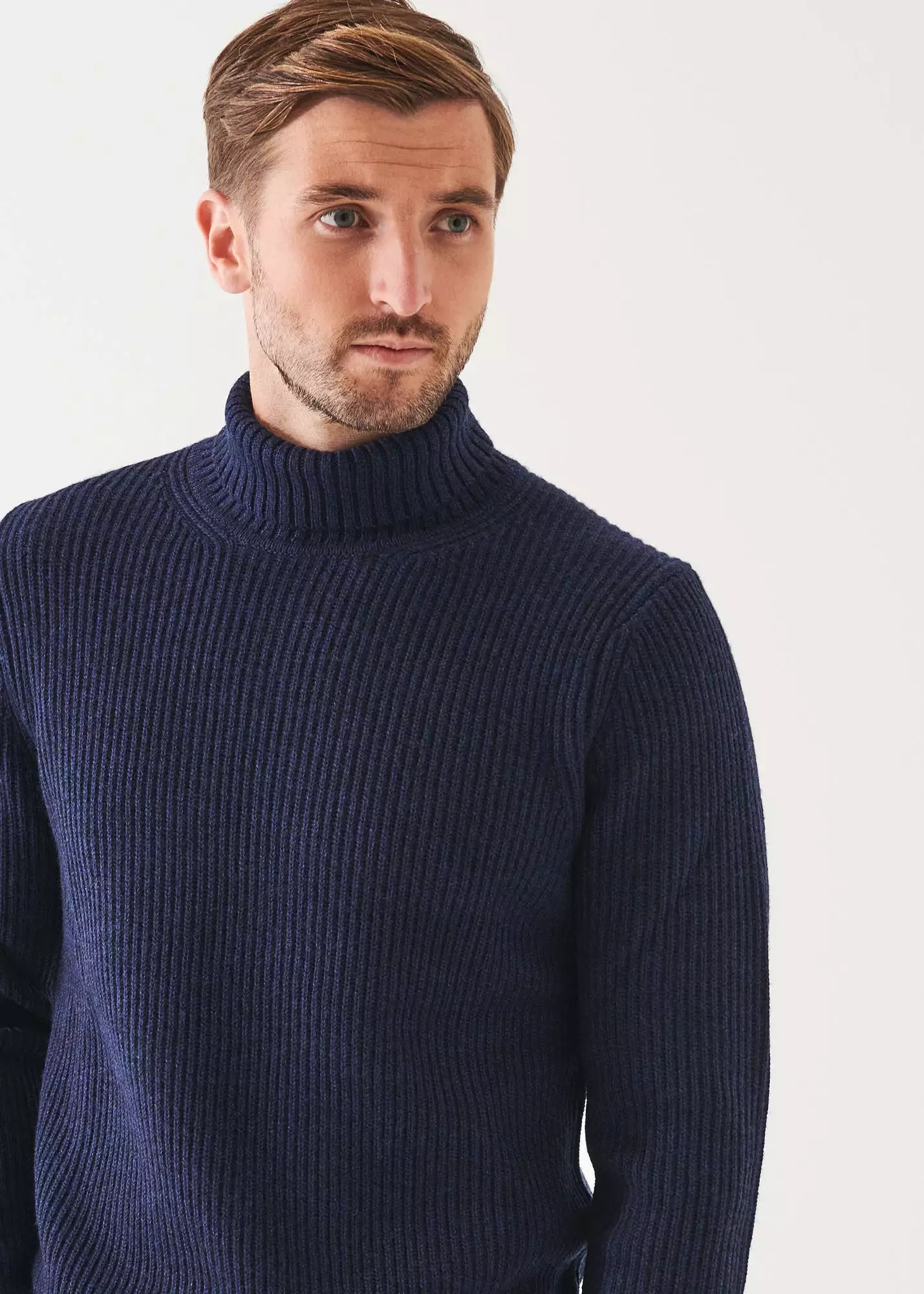 MERINO RIBBED KNIT TURTLENECK