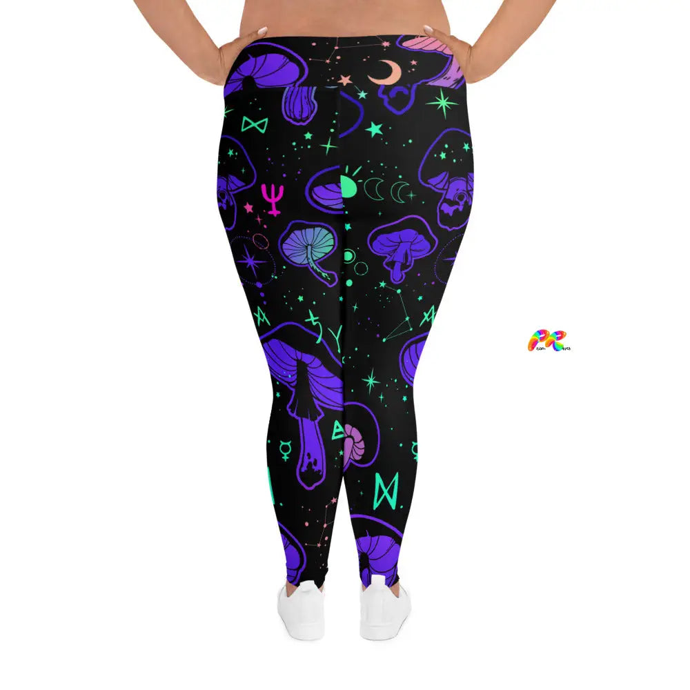 Mushroom Cult Plus Size Rave Leggings