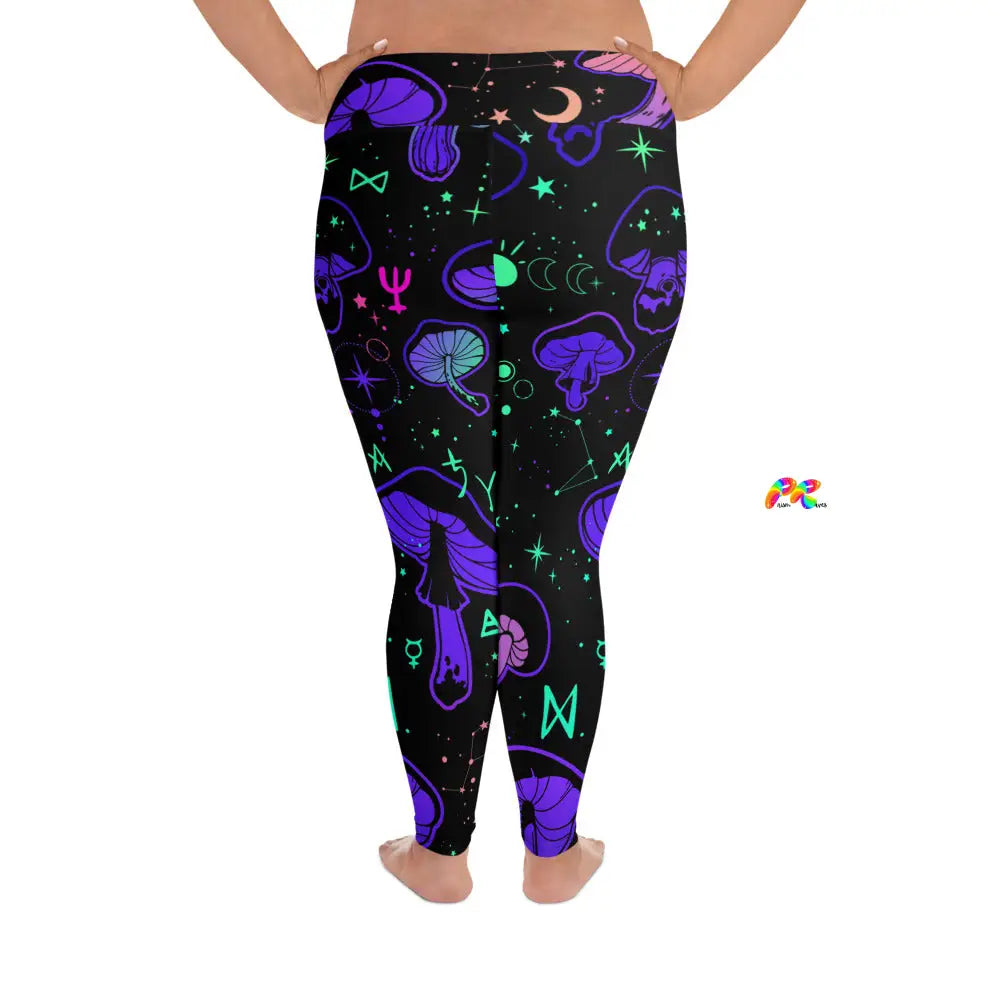 Mushroom Cult Plus Size Rave Leggings