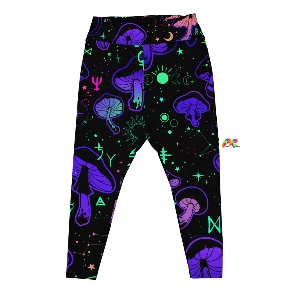 Mushroom Cult Plus Size Rave Leggings