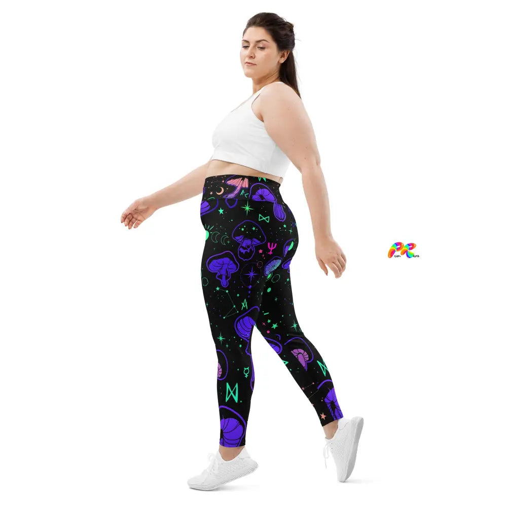 Mushroom Cult Plus Size Rave Leggings