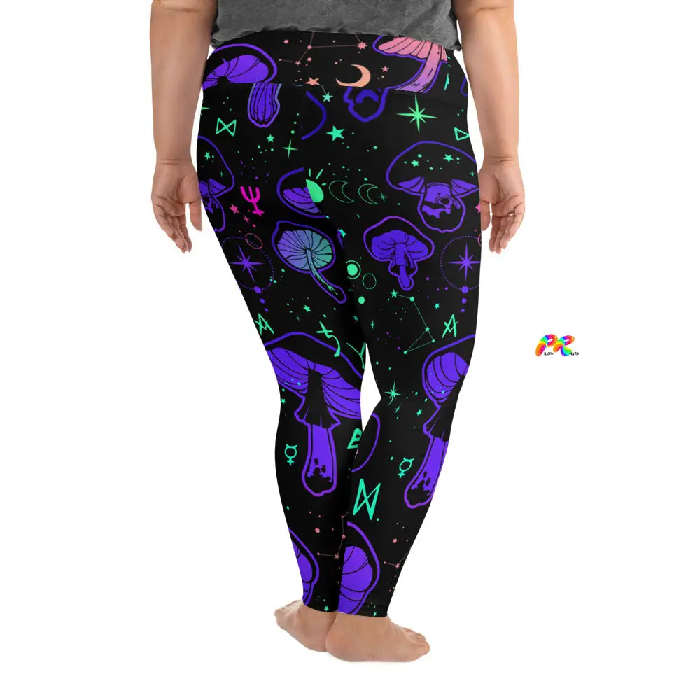 Mushroom Cult Plus Size Rave Leggings