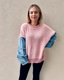 Next Level Denim Sleeve Sweater