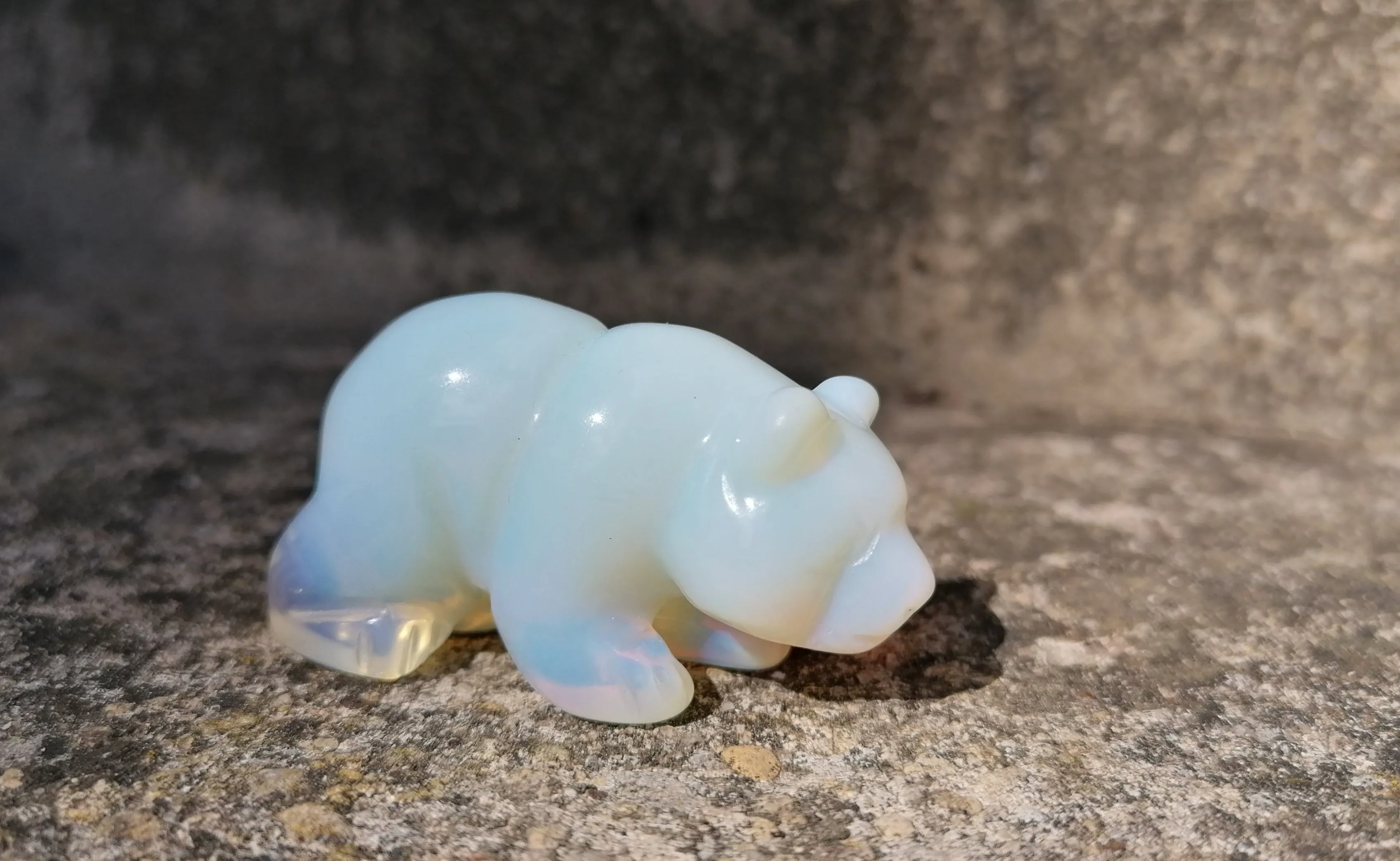 Opalite Carved Snow bear