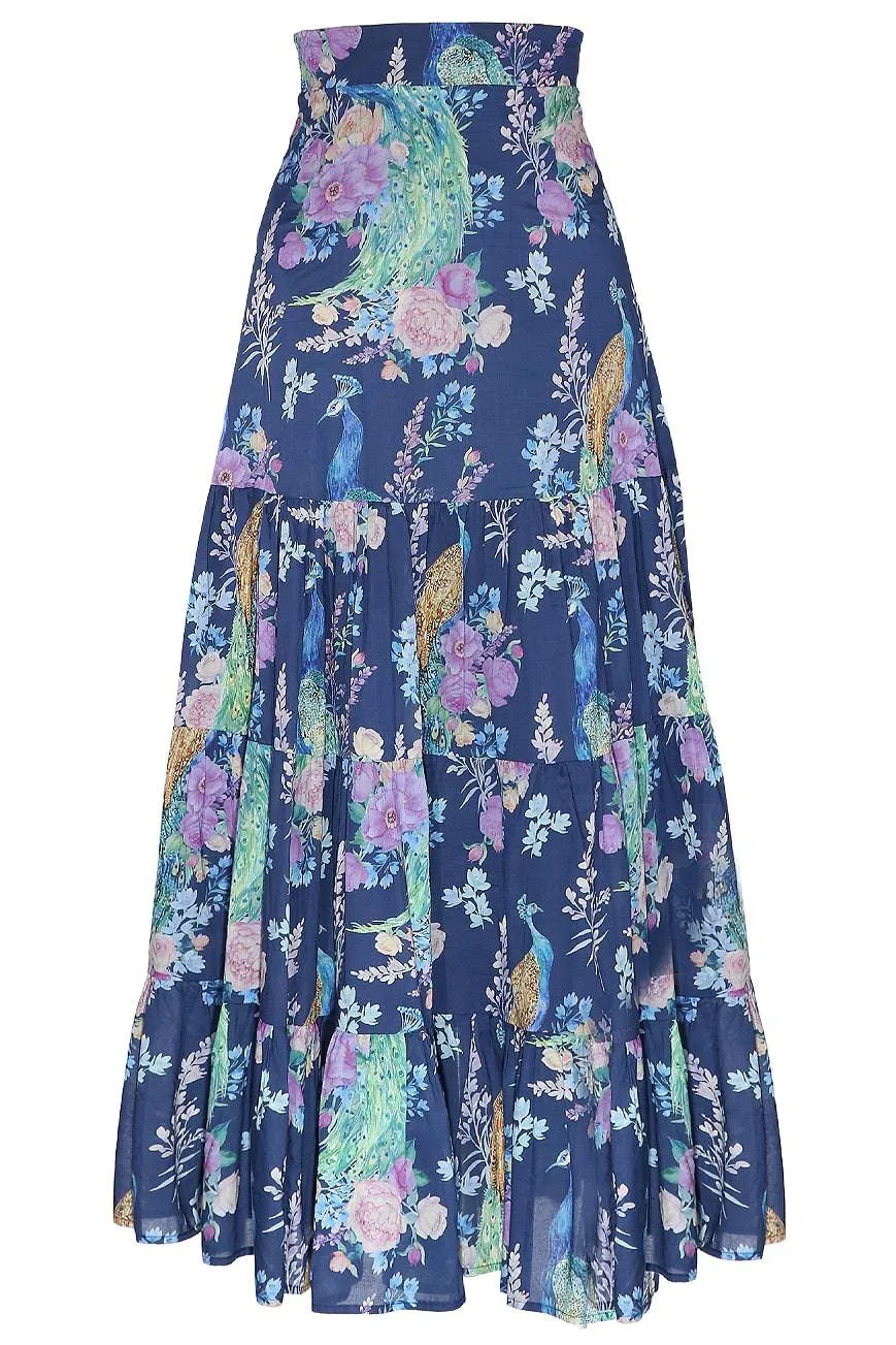 Peacocks And Palaces Maxi Skirt