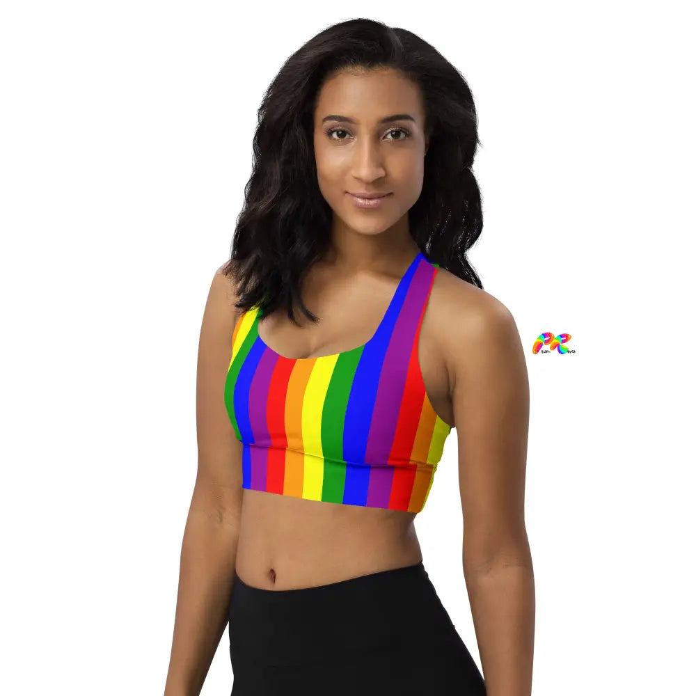 Pride Stripes Longline Sports Bra