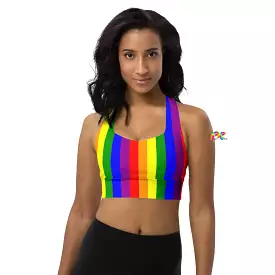 Pride Stripes Longline Sports Bra